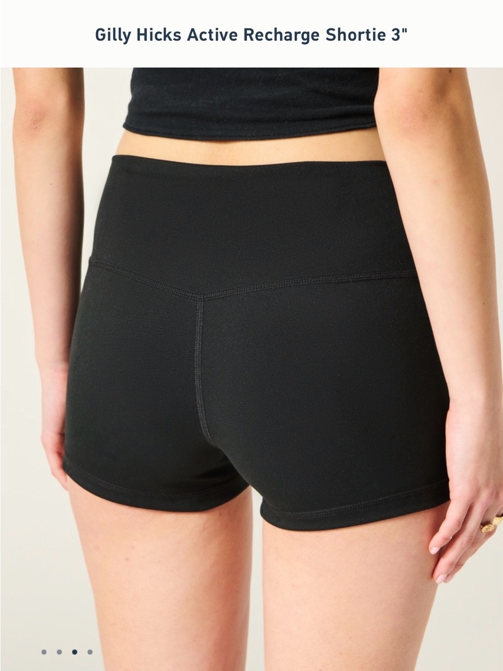 Gilly Hicks Black High-Rise Active Shortie